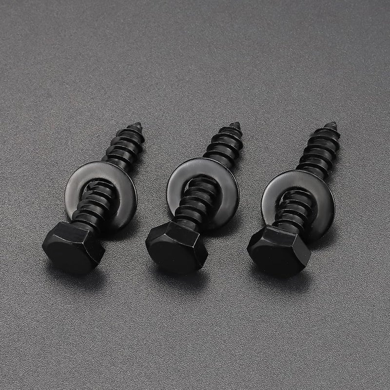 RoyceMart 10-Sets 3/8 x 2 Black Hex Head Lag Screws & Flat Washers, Heavy Duty Wood Lag Screws, 304 Stainless Steel (18-8), 3/8" Bolt - Image 3